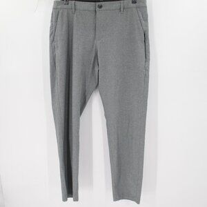Vuori Aim Pants Men's 34 Tailored Fit Performance Tapered Leg Stretch gray chino